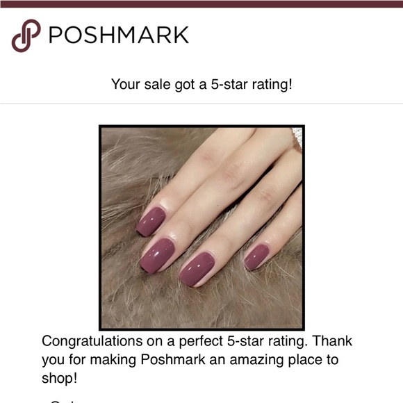 Mauve Acrylic Square Press on Nails - Picture 5 of 6